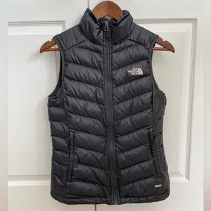 North Face Goose Down 550 Quilted Puffer Full Zip Vest Black Small